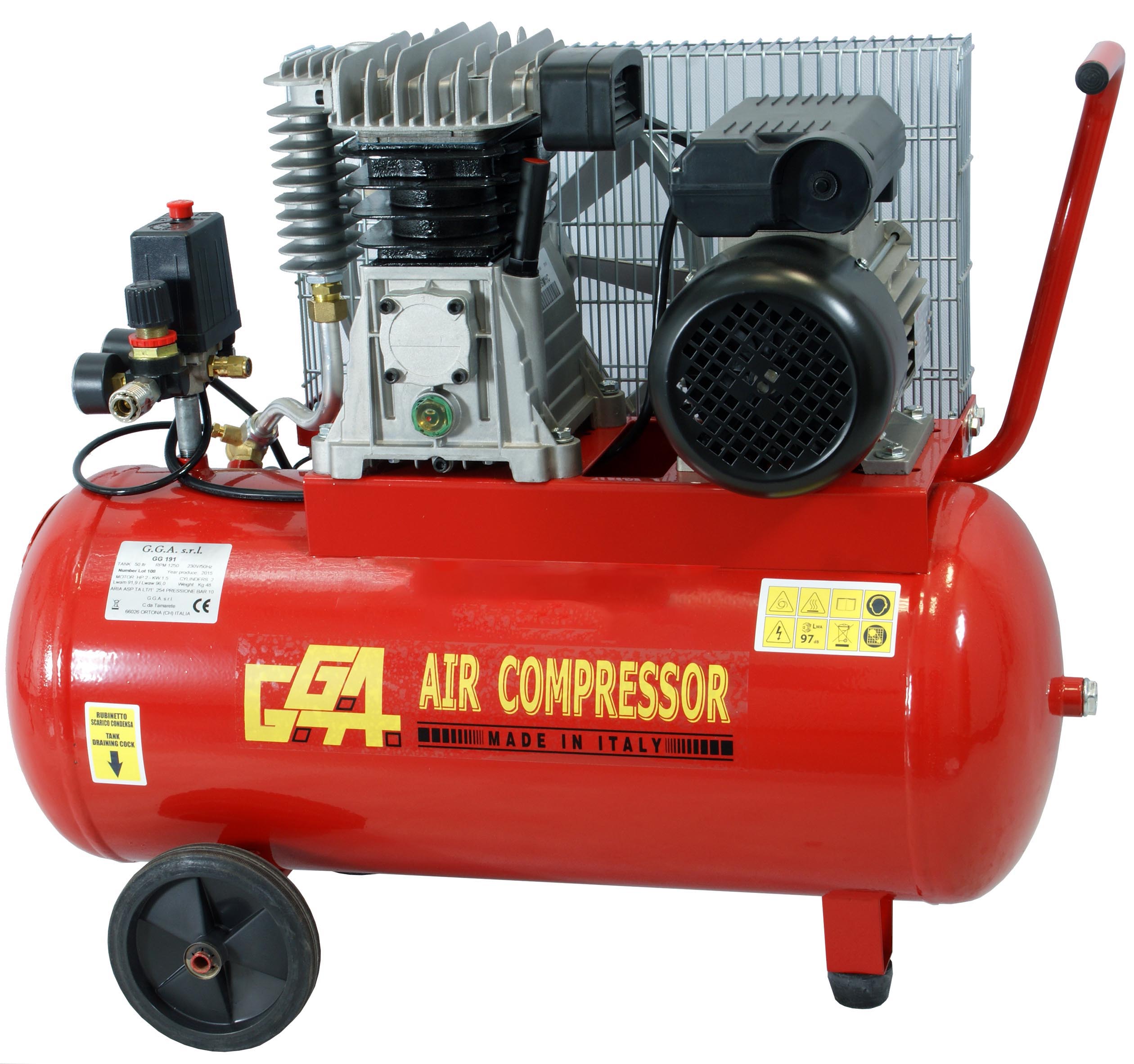 Compresseur vertical HL 360-50 8bar 2.5 ch/1.8 kW 231 l/min 50L